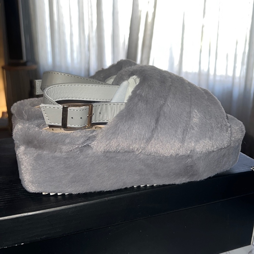 Fuzzy Platform Sandal